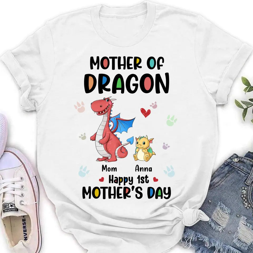 Personalized Dragon Shirt/Baby Onesie - Gift Idea For Mother's Day - Mother Of Dragon Happy 1st Mother's Day