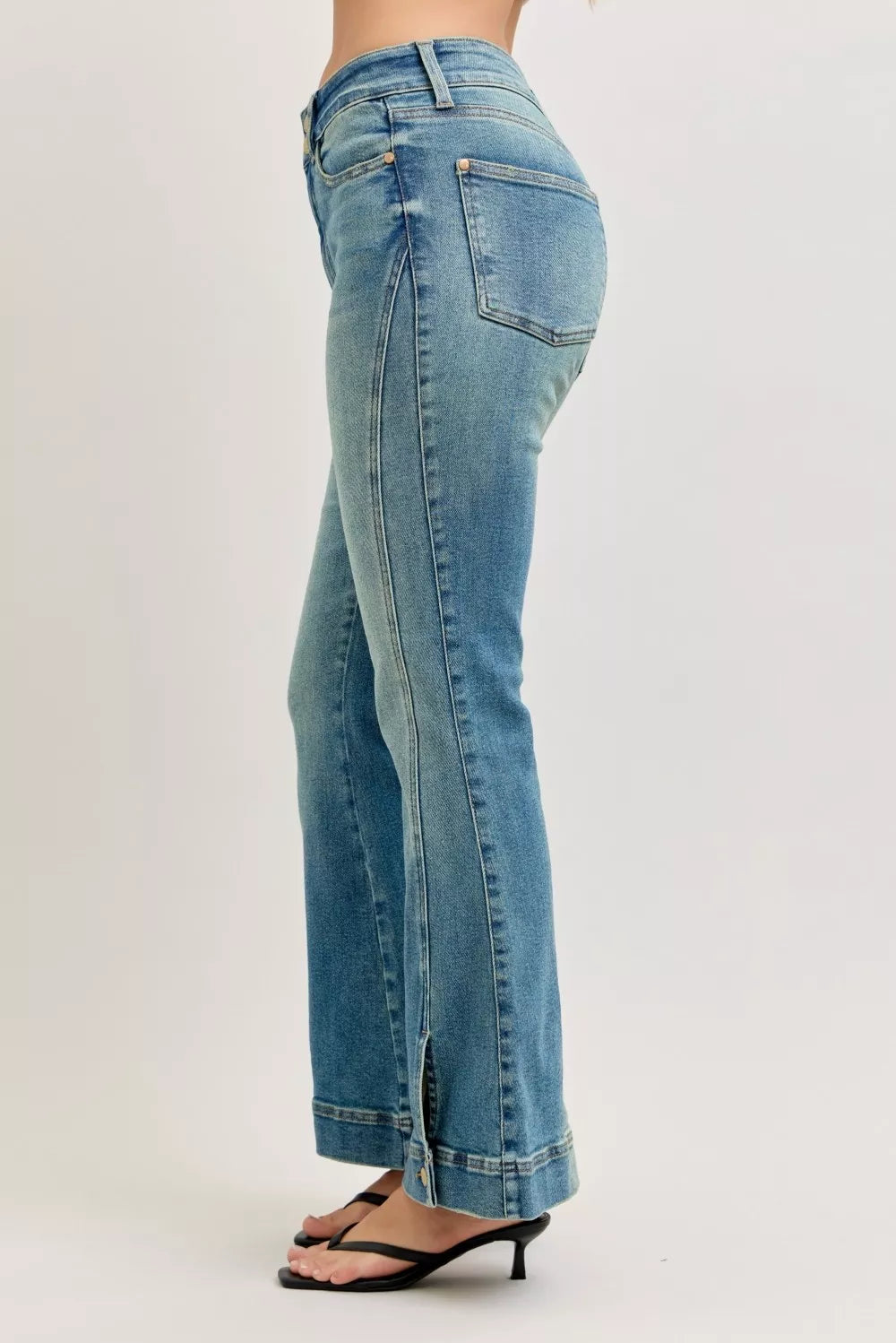 Judy Blue High Waist Vintage Wash Flare Jeans