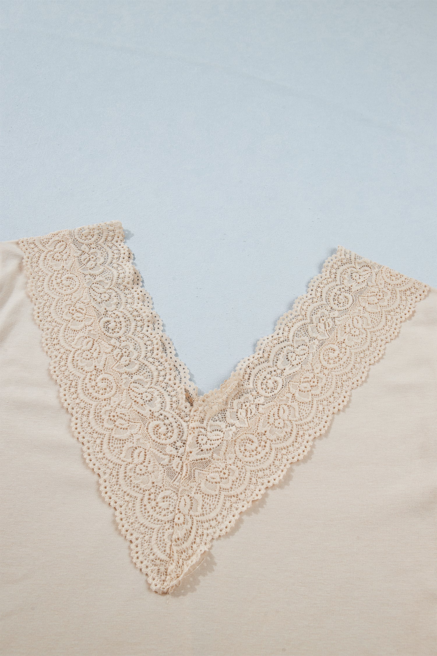 Dakota Patchwork Pullover Long Sleeve Top with Lace