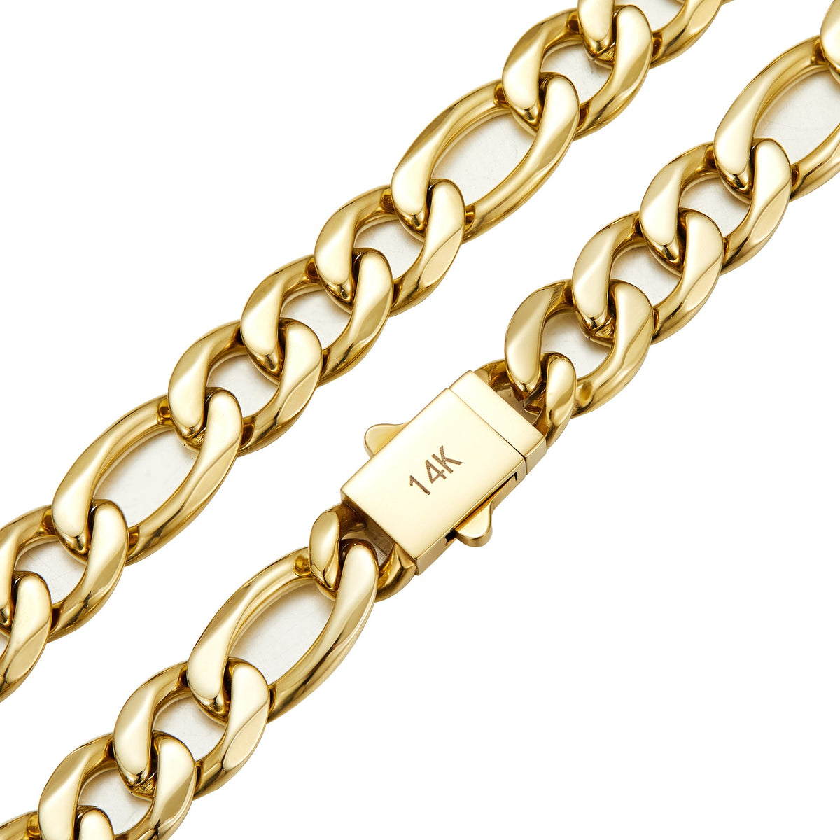 Stainless Steel Polished Buckle Mens Necklace