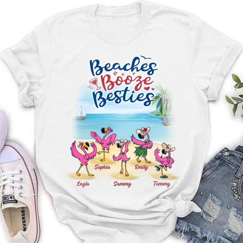 Personalized Beach Besties Shirt/Hoodie - Gift Idea For Besties/Friends/Beach Lovers - Up to 5 Besties  - I Love You To The Beach & Back
