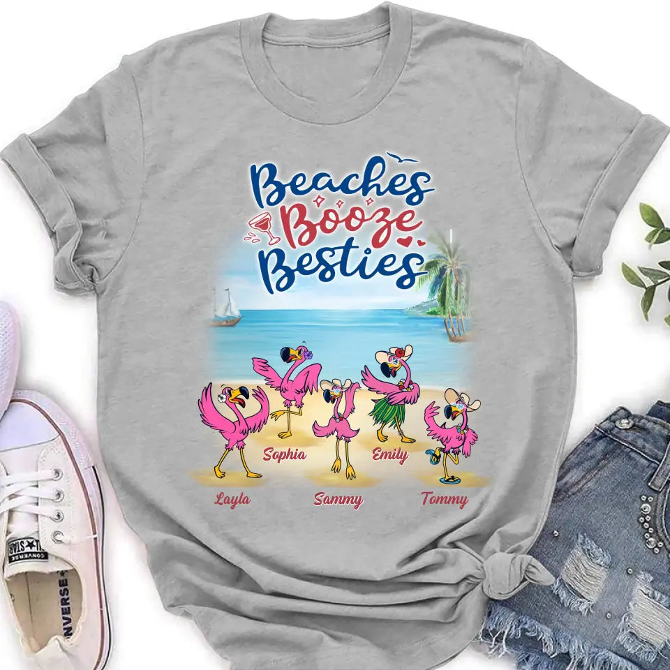 Personalized Beach Besties Shirt/Hoodie - Gift Idea For Besties/Friends/Beach Lovers - Up to 5 Besties  - I Love You To The Beach & Back