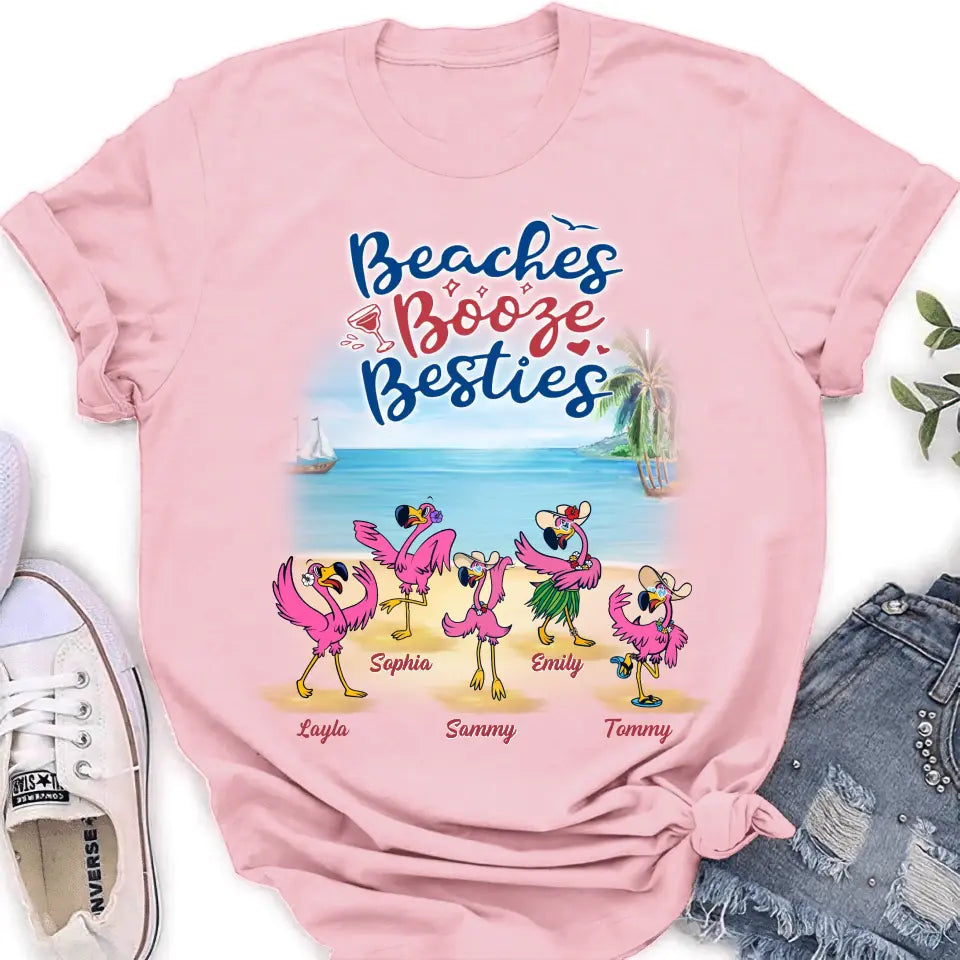 Personalized Beach Besties Shirt/Hoodie - Gift Idea For Besties/Friends/Beach Lovers - Up to 5 Besties  - I Love You To The Beach & Back