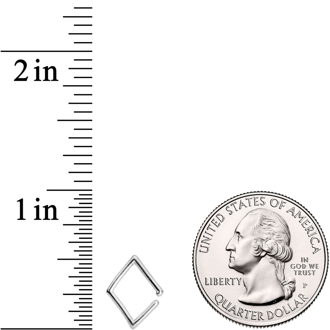 16G Simply Steel Rhombus Closure Ring