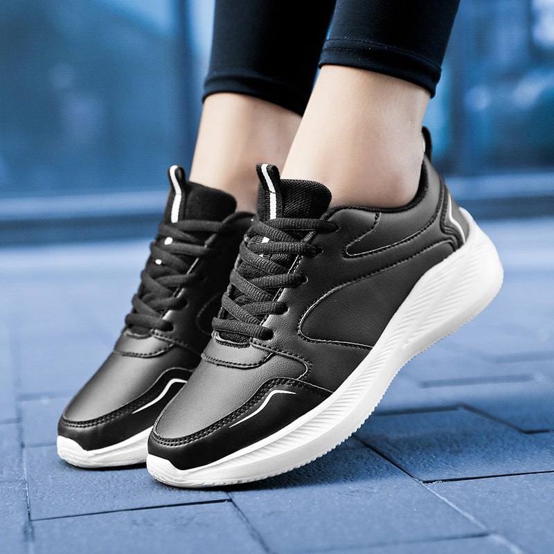 Women’s Waterproof Leather Casual Sneakers Cushioned Walking Shoes - Image 2