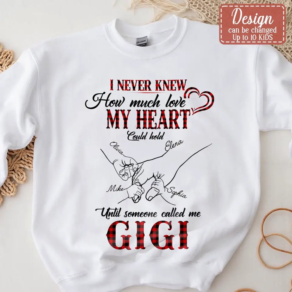 Personalized Grandma Shirt/Hoodie - Up to 10 Kids - Mother's Day Gift Idea For Grandma/Mom - God Gifted Me Two Titles Mom And G-Ma And I Rock Them Both
