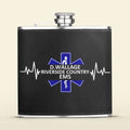 Custom Personalized EMS/EMT/Paramedic Leather Flask - Gift Idea For Paramedic