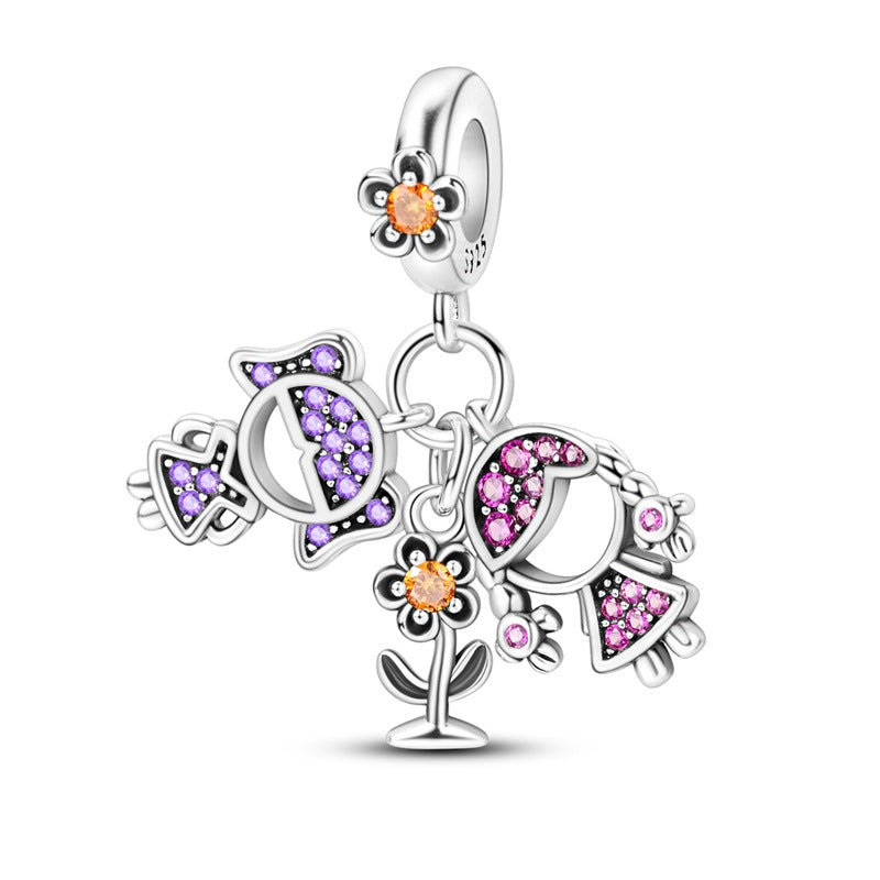 Sisterhood Friendship Heart Pendant Necklace, Silverplated Charm