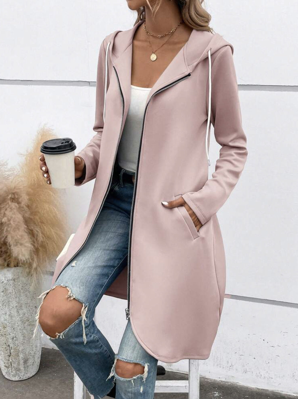 Women's Velvet-Lined Zip Hoodie Sweatshirt