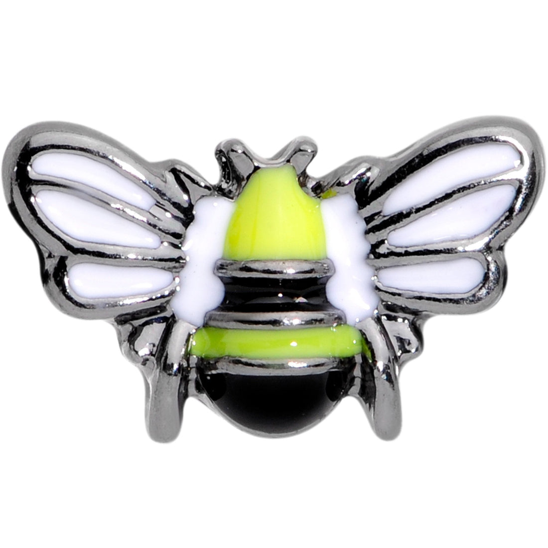 16G 1/4 Yellow Black Blissful Bumblebee Cartilage Tragus Earring