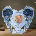 Personalized Memorial Wings Acrylic Plaque - Upload Photo - Memorial Gift Idea For Family Member - Your Wings Were Ready But My Heart Was Not