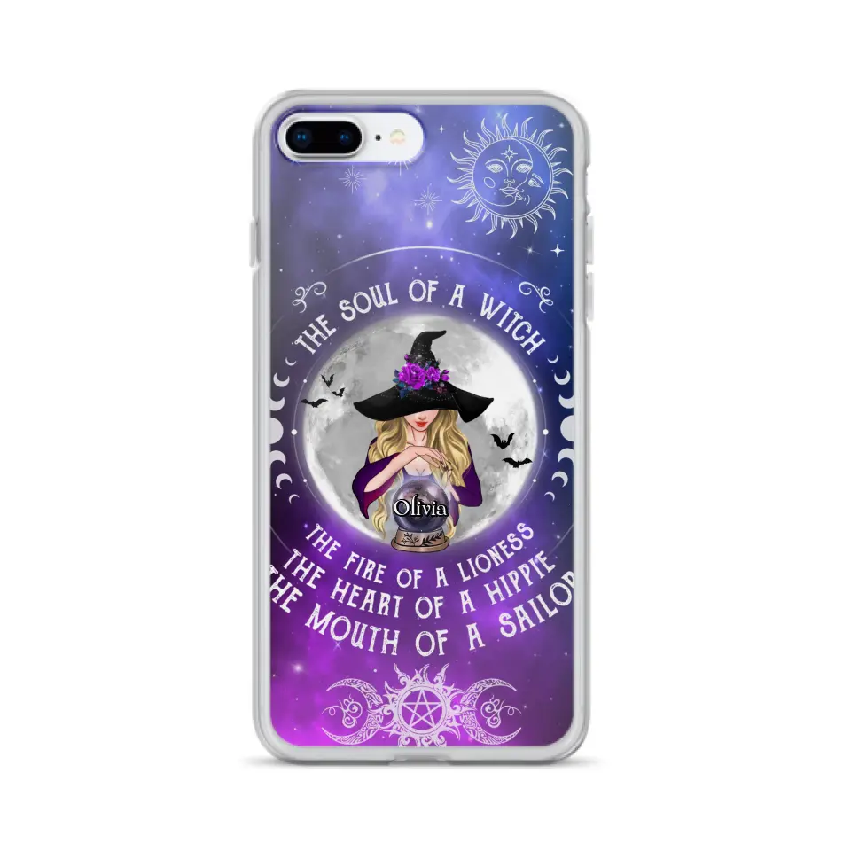 Personalized Witch Phone Case - Halloween Gift Idea For Witch Lovers - The Soul Of A Witch - Case For iPhone/Samsung