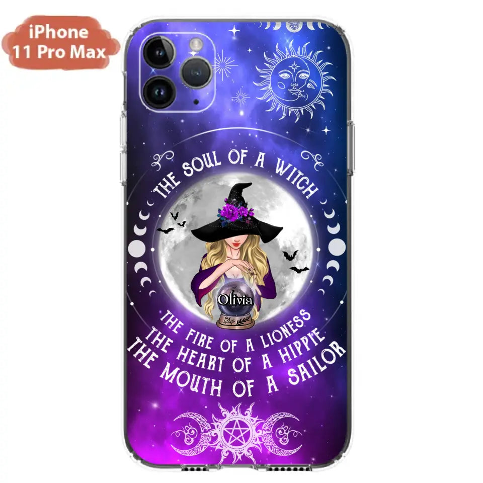 Personalized Witch Phone Case - Halloween Gift Idea For Witch Lovers - The Soul Of A Witch - Case For iPhone/Samsung