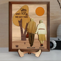Personalized Old Couple 2 Layered Wooden Art - Gift Idea For Couple/Him/Her/Parents - Anniverary Gift - You And Me We Got This