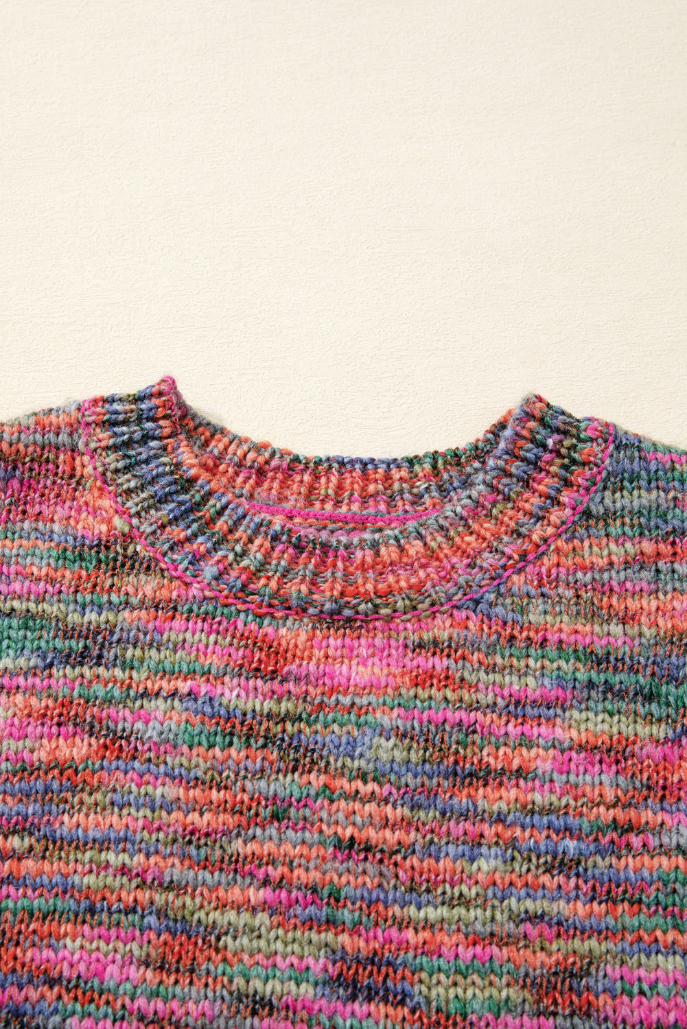 Space Dye Crew Neck Sweater