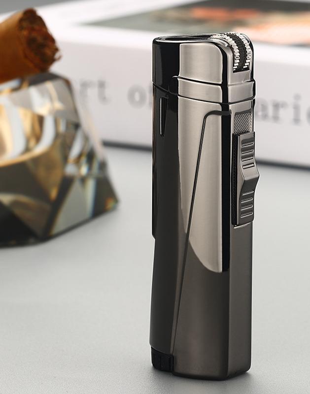 Modern Triple Jet Torch Lighter with Grinding Wheel Ignition