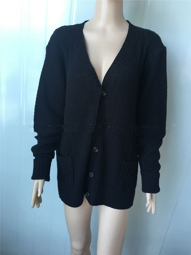 Bat Sleeve Knit Cardigan Sweater Loose Jacket
