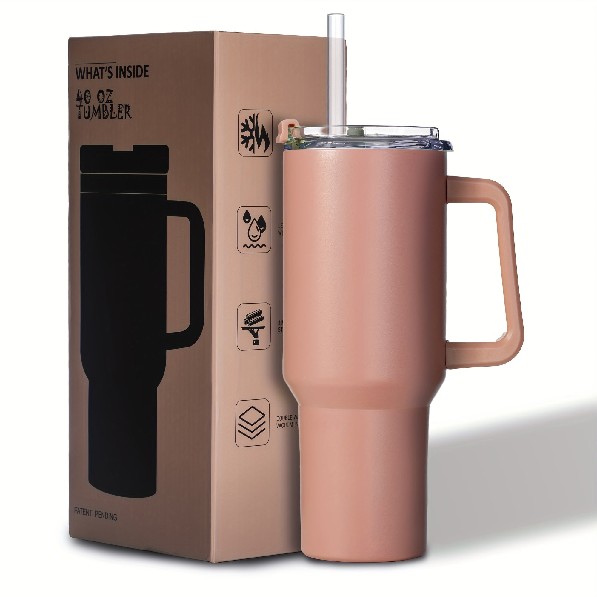 Gome Cow Print 40oz Tumbler Insulated with Handle  Straw