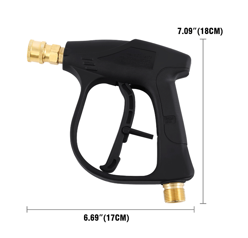 4000 PSI High Pressure Washer Gun with Short Wand and 5 Nozzles