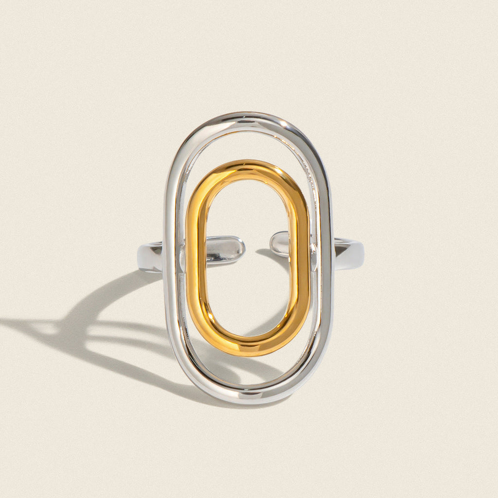 18k Gold-plated Stainless Steel Ring For Women