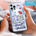 Personalized Memorial Piece Phone Case - Memorial Gift Idea - Case For iPhone/Samsung - A Piece Of My Heart Lives In Heaven