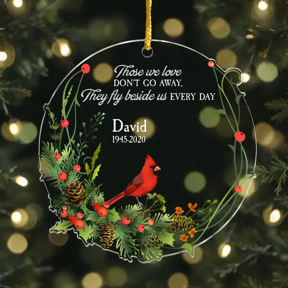 Personalized Memorial Acrylic Ornament - Memorial Gift Idea For Christmas - Upload Photo - Those We Love Don't Go Away