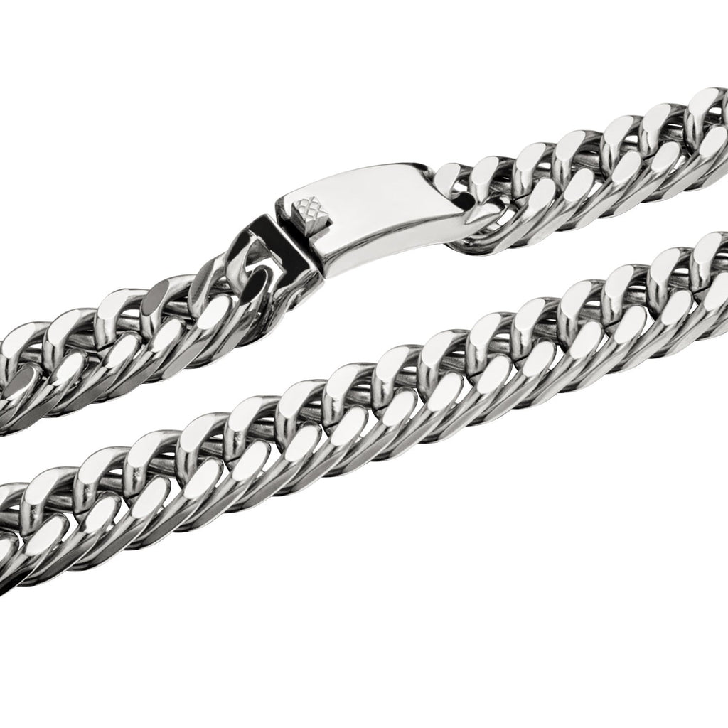 Fashionable Necklace Steel-colored Double Weave