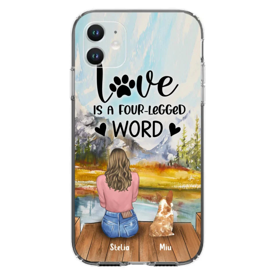 Custom Personalized Pet Mom/Pet Dad Phone Case - Gift for Dog Lovers/Cat Lovers - Up to 4 Pets - Life is better with fur babies