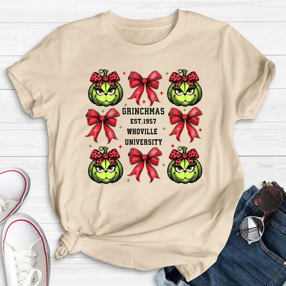 Personalized Grinchmas University T-shirt/Long Sleeve/Sweatshirt/Hoodie - Gift Idea For Christmas