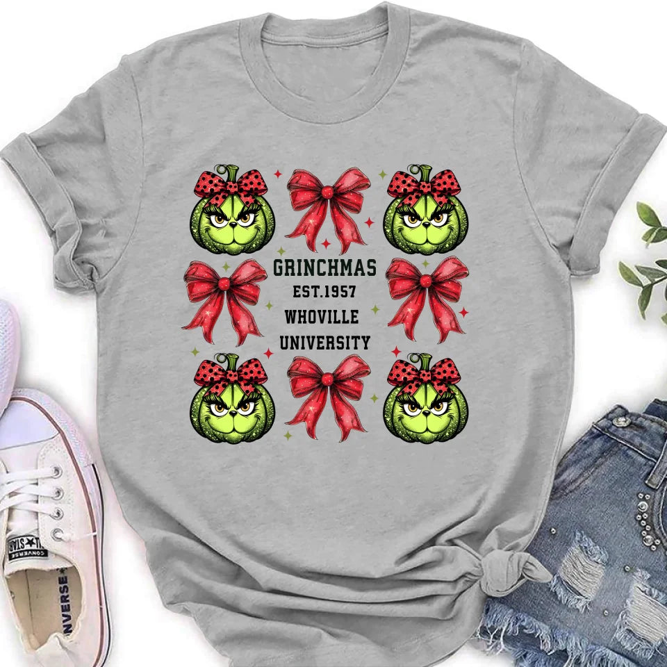 Personalized Grinchmas University T-shirt/Long Sleeve/Sweatshirt/Hoodie - Gift Idea For Christmas