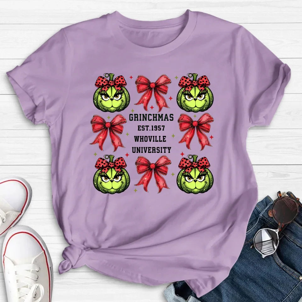Personalized Grinchmas University T-shirt/Long Sleeve/Sweatshirt/Hoodie - Gift Idea For Christmas
