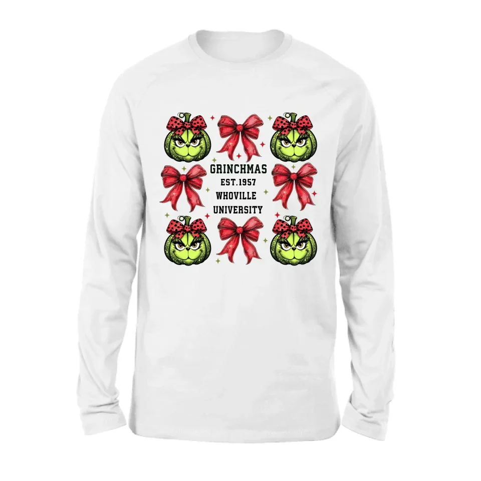 Personalized Grinchmas University T-shirt/Long Sleeve/Sweatshirt/Hoodie - Gift Idea For Christmas