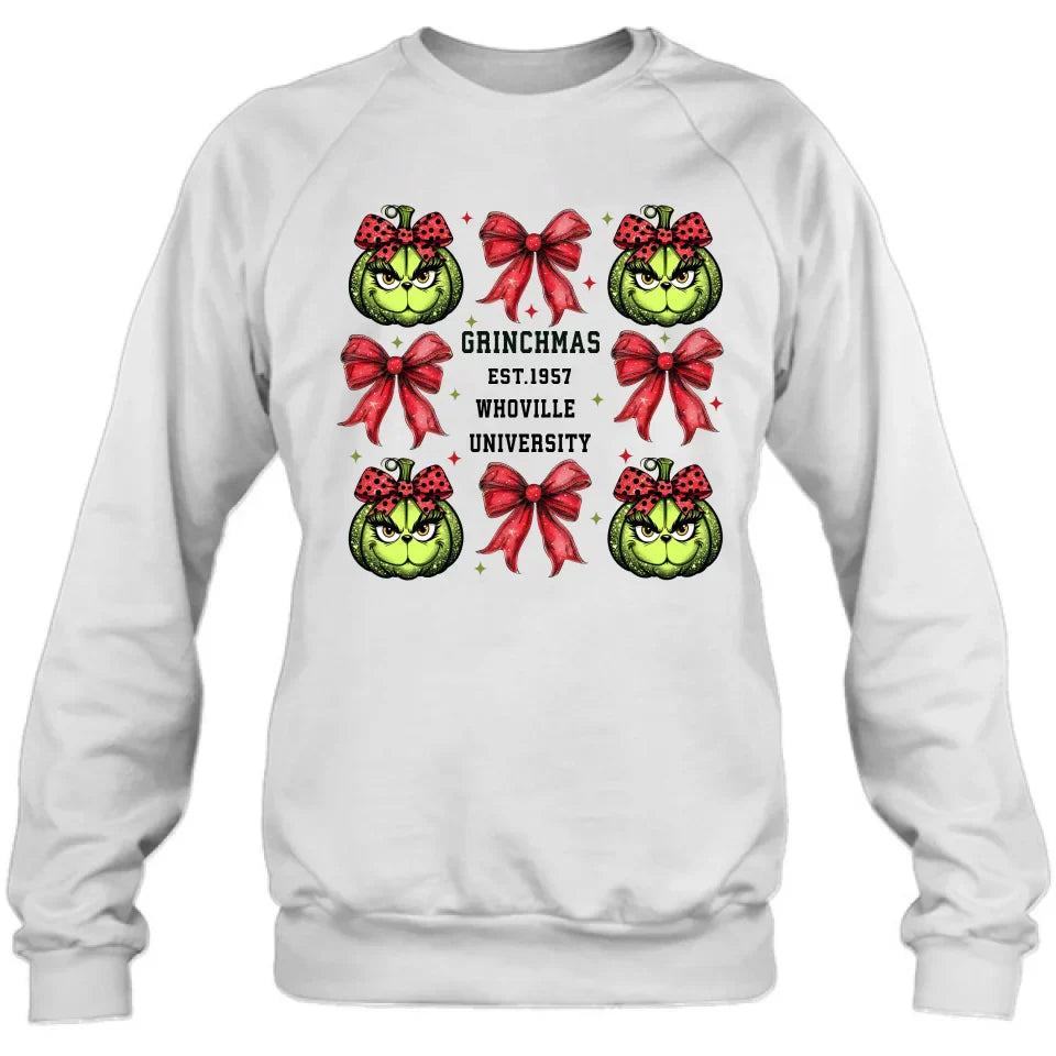 Personalized Grinchmas University T-shirt/Long Sleeve/Sweatshirt/Hoodie - Gift Idea For Christmas