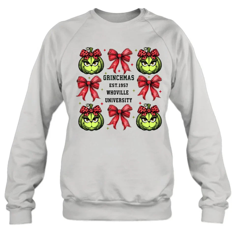 Personalized Grinchmas University T-shirt/Long Sleeve/Sweatshirt/Hoodie - Gift Idea For Christmas