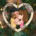 Personalized Family Wooden Ornament - Christmas Gift Idea For Family - Our First Christmas As A Family Of Three