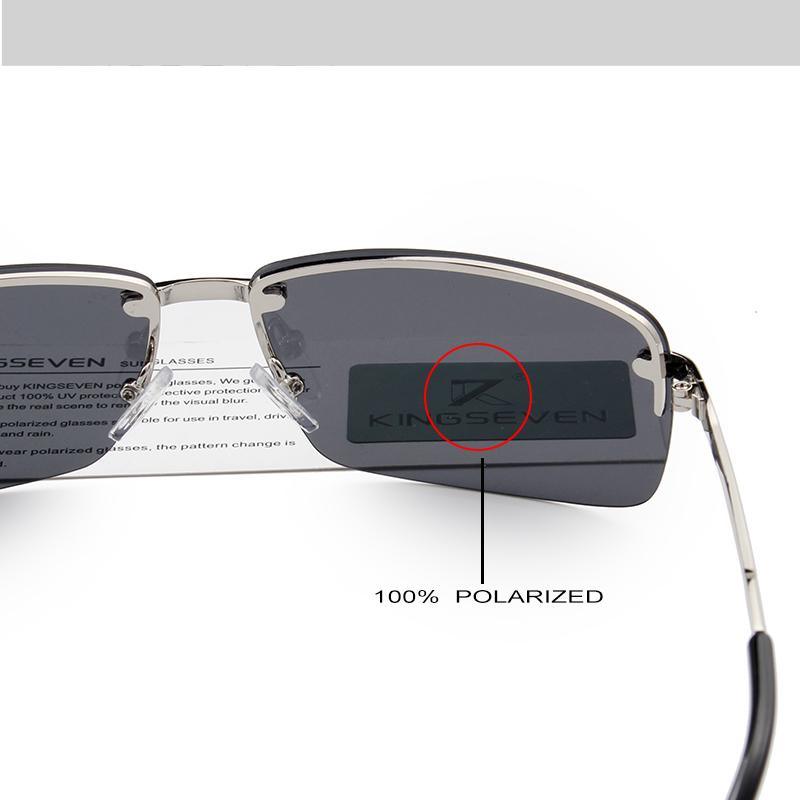 Classic Retro Rimless Polarized Sunglasses for Men Gold Frames