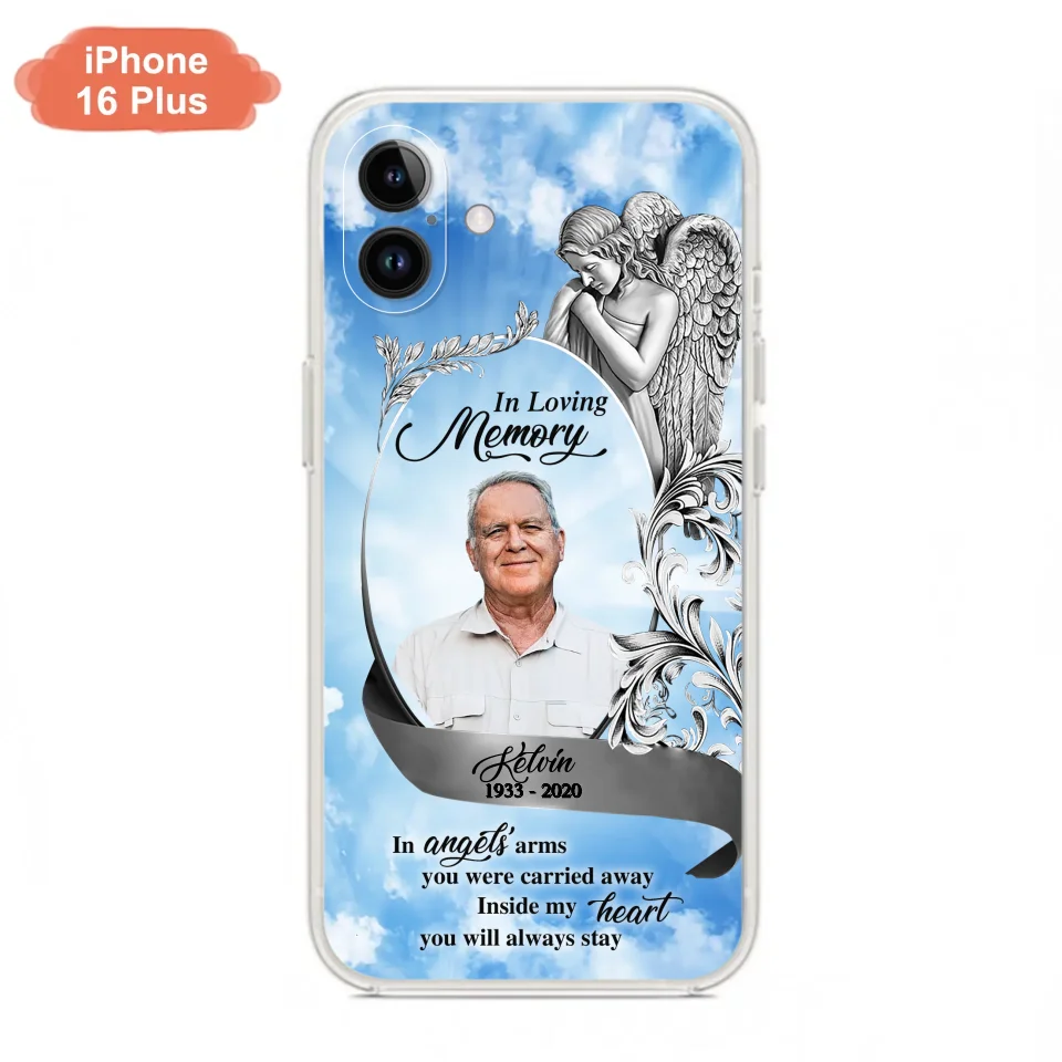 Custom Personalized Memorial Photo Phone Case - Memorial Gift Idea for Family - Inside My Heart You Will Always Stay - Case For iPhone/Samsung