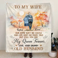 Personalized Old Couple Quilt/Fleece Throw Blanket - Gift Idea For Wife From Husband - Still You Are My Queen Forever