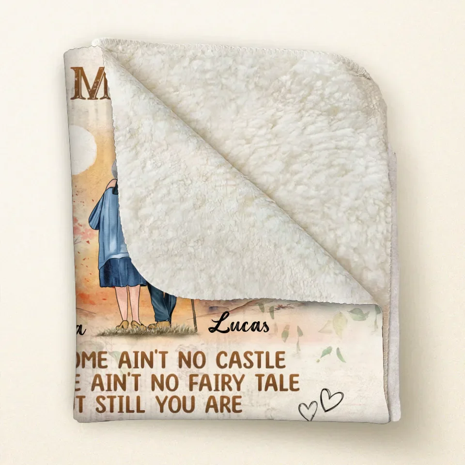 Personalized Old Couple Quilt/Fleece Throw Blanket - Gift Idea For Wife From Husband - Still You Are My Queen Forever