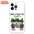 Custom Personalized Camping Phone Case - Gift Idea For Camping Lover/ Couple/ Family/ Friends - Home Is Where You Park It - Case For iPhone/Samsung