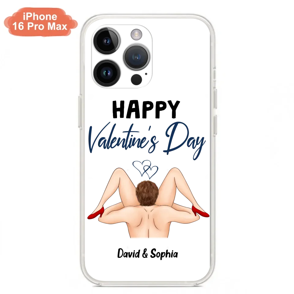 Custom Personalized Couple Phone Case - Gift Idea For Couple/Valentines Day/Her/Him - Happy Valentine's Day - Case For iPhone/Samsung