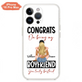 Personalized Couple Phone Case - Gift Idea For Couple/Valentines Day - Congrats On Being My Boyfriend You Lucky Bastard - Case For iPhone/Samsung