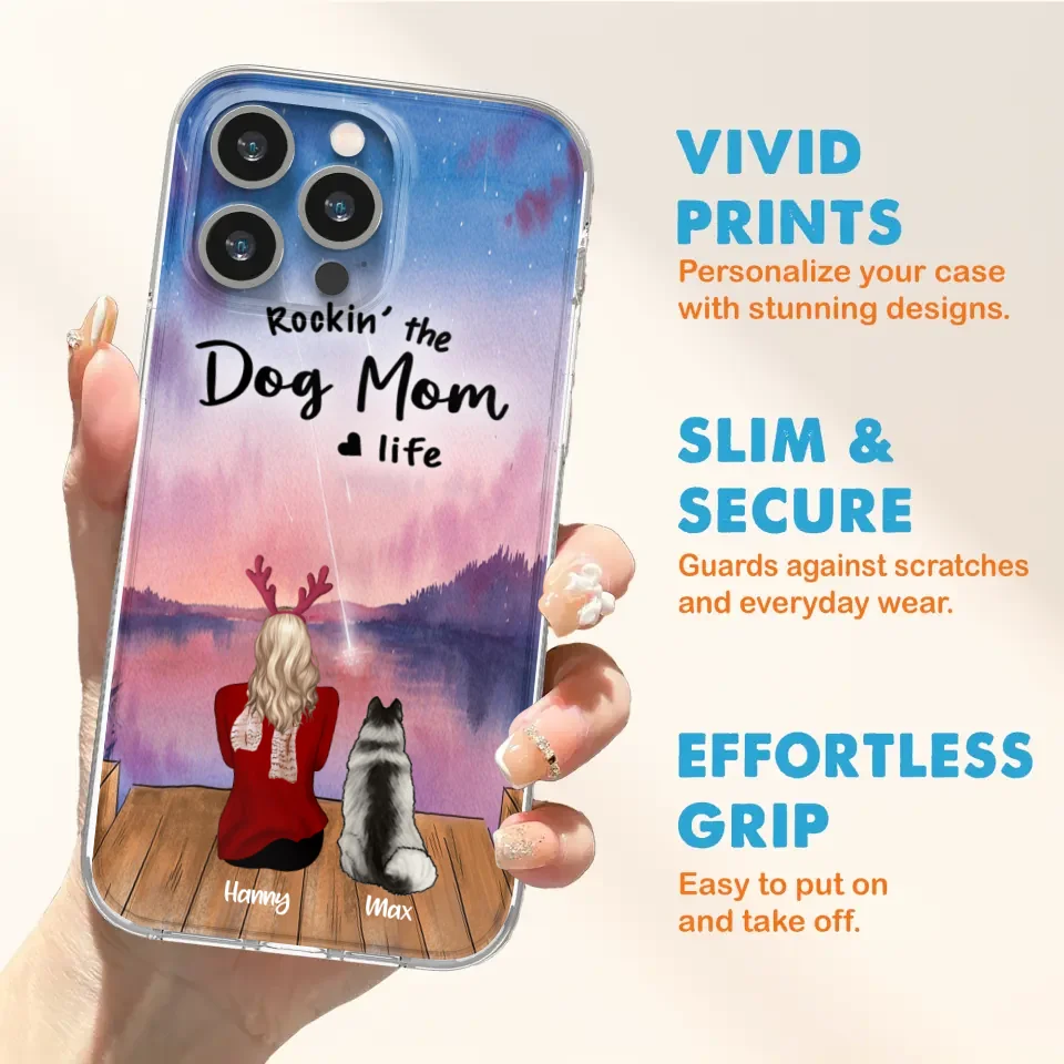 Custom Personalized Family Christmas Phone Case - Life Is Better With Dogs