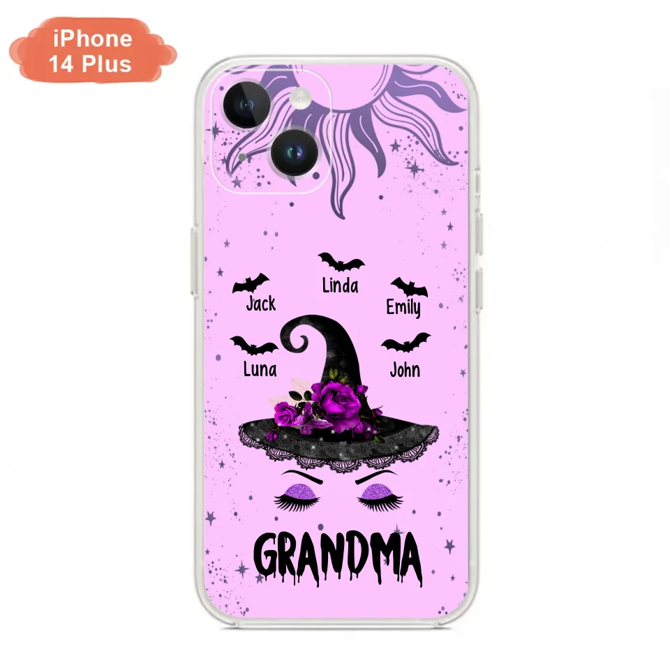 Personalized Grandma Witch Phone Case -
Upto 5 Kid's Name - Best Gift For Grandma- Grandma,Gigi,Nana,Mama,Gigi