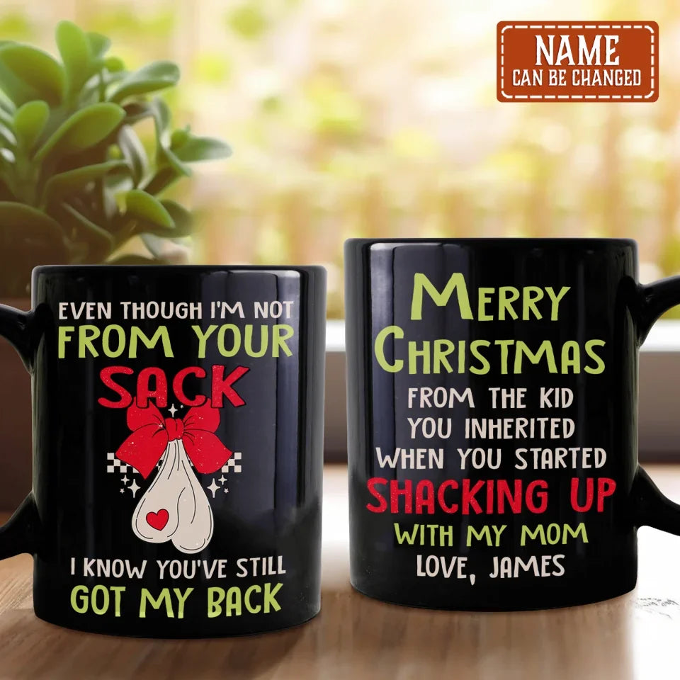 Personalized Stepdad Coffee Mug - Christmas Gift Idea For Stepdad - Merry Christmas From The Kid You Inherited When You Started Shacking Up With My Mom