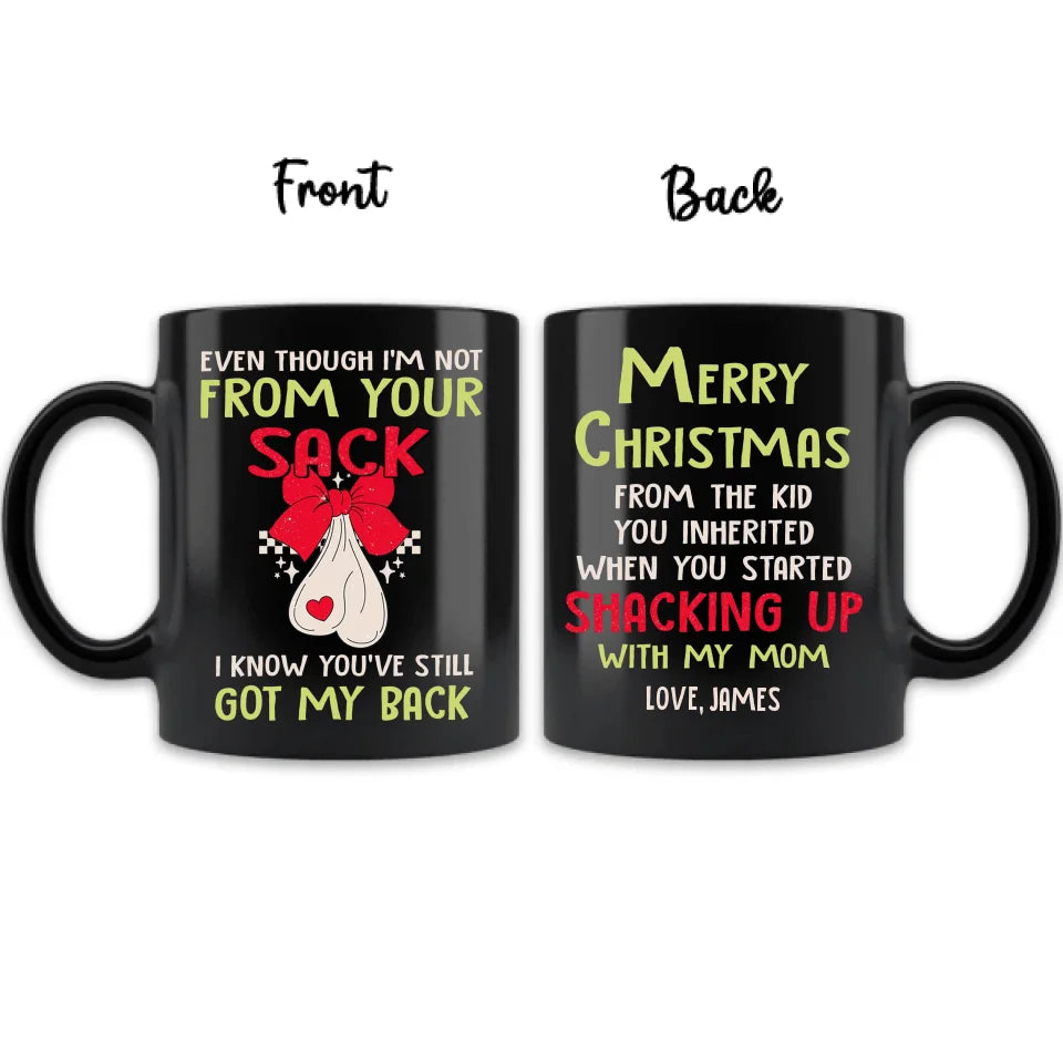 Personalized Stepdad Coffee Mug - Christmas Gift Idea For Stepdad - Merry Christmas From The Kid You Inherited When You Started Shacking Up With My Mom