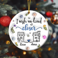 Personalized Friends Acrylic Ornament - Christmas Gift Idea For Besties/Friends/Sisters - I Wish We Lived Closer