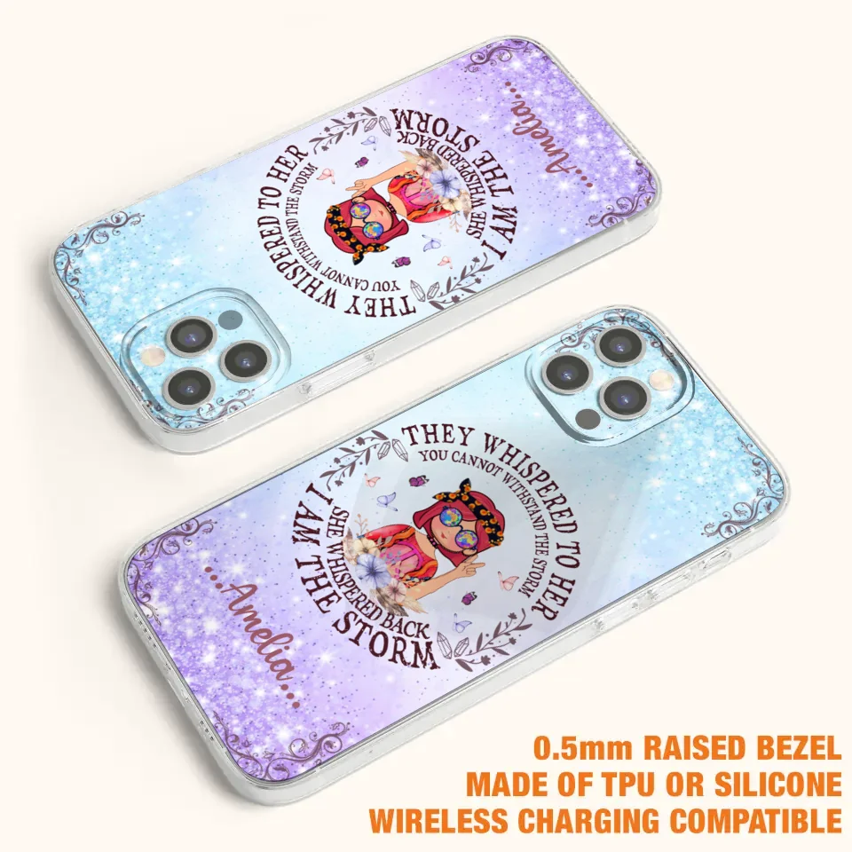 Custom Personalized Hippie Girl Phone Case - Best Gift For Hippie Girl - I Am The Storm - Case For iPhone And Samsung