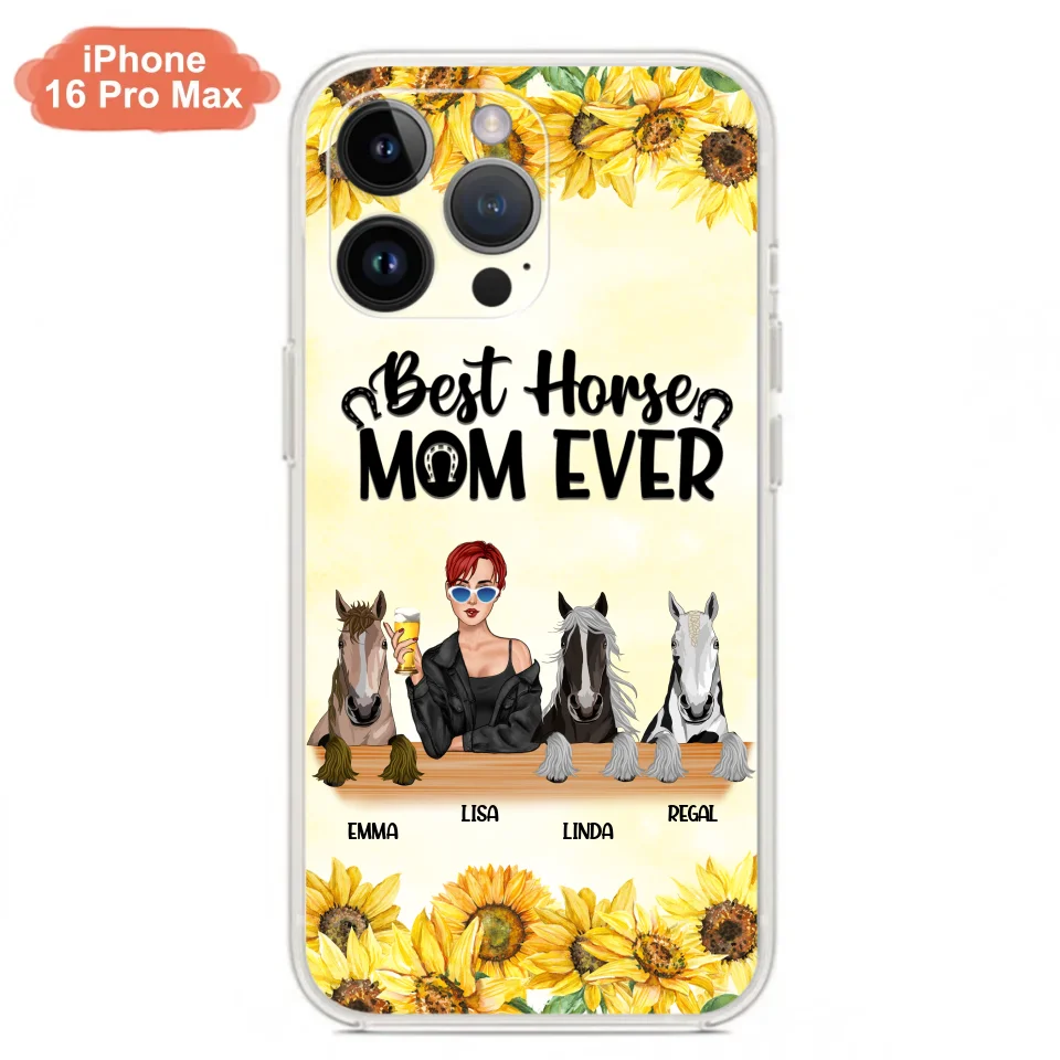 Custom Personalized Horse Mom Phone Case, Gift for Horse Lovers - Life Is Better With Horses