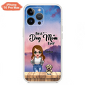 Personalized Dog Mom Chibi Front Phone Case - Gifts For Dog Lover With Up to 4 Dogs - Best Dog Mom Ever - Case For iPhone And Samsung